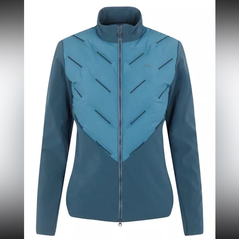 J.Lindeberg Women’s Shield Hybrid Golf Jacket Sz XS Blue PrimaLoft Windproof EUC
